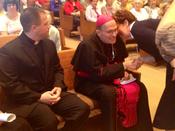 NETWORK's Sister Mary Ellen Lacey with Bishop O'Connell